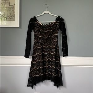 Black/nude, lace, semi-formal  dress